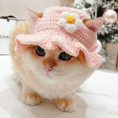 Cute Cat Hat Funny Pet Party Cosplay Knitted Headwear Accessories