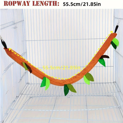 5 Piece Plush Hamster Hammock Set - Cotton Round Swing For Small Pets