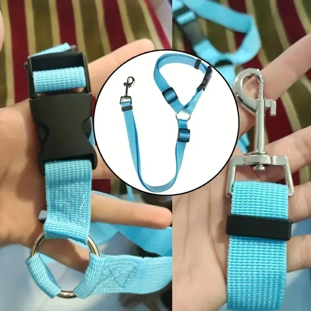 Pet Dog Cat Car Seat Belt Safety Restraint Adjustable Headrest