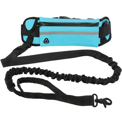 Hands Free Dog Leash with Reflective Waist Bag for Running
