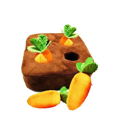Dog Snuffle Mat Interactive Carrot Plush Toy For Pet Training