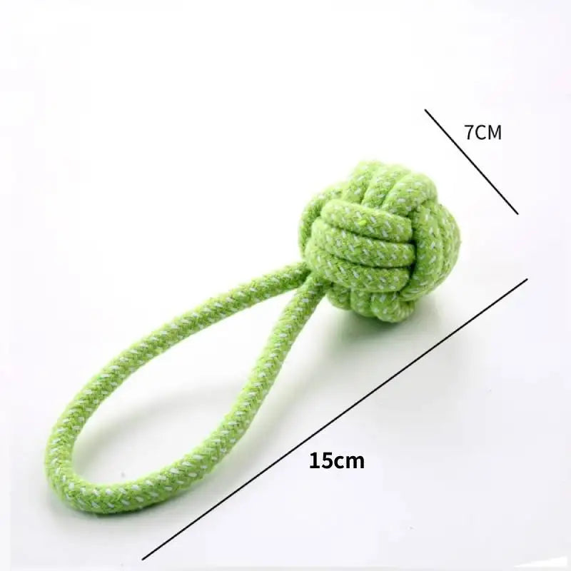 Dog Rope Toy - Cotton Chew Ball for Teeth Cleaning and Tug of War