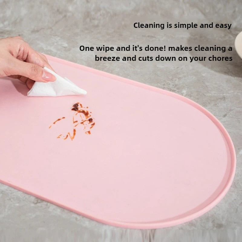 Cat Feeding Mat Non-Slip Waterproof Pet Food Bowl Mat