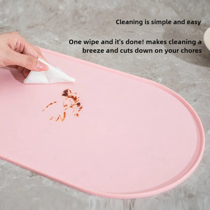 Cat Feeding Mat Non-Slip Waterproof Pet Food Bowl Mat
