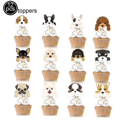 Dog Birthday Cake Toppers - Pet Puppy Party Decorations