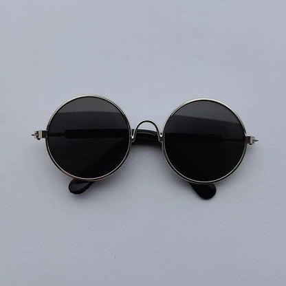 Vintage Round Cat Sunglasses For Small Dogs And Cats Photo Props