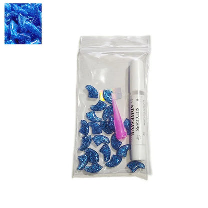 Cat Nail Caps Soft Paws Protector Covers With Adhesive Glue (60 pieces)