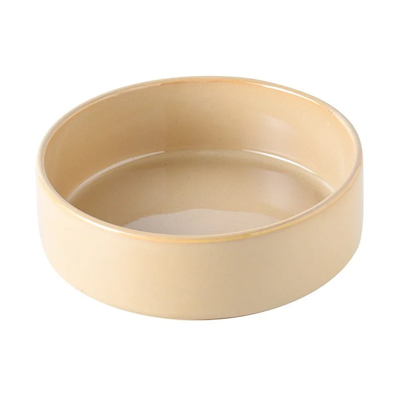Japanese Ceramic Pet Bowl Set With Slow Feeder And Wood Stand