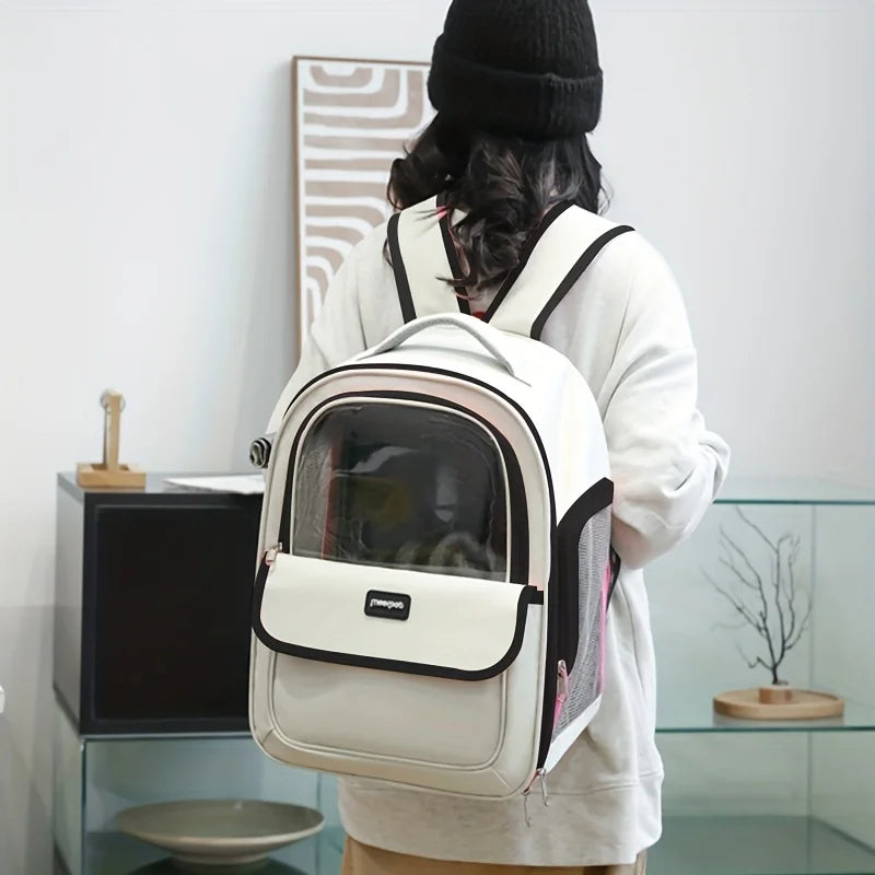 Pet Carrier Backpack - Transparent Space Capsule Design For Cats Dogs