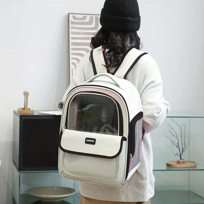 Pet Carrier Backpack - Transparent Space Capsule Design For Cats Dogs
