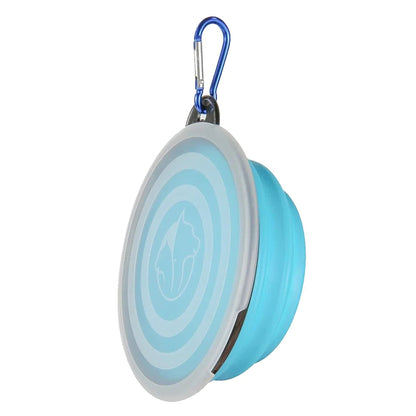 Foldable Silicone Travel Dog Bowl With Hooks For Outdoor Adventures