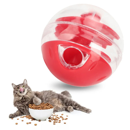 Cat Treat Dispensing Ball - Interactive Slow Feeder Puzzle Toy