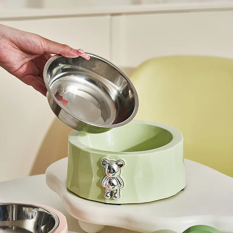 Premium Stainless Steel Pet Bowl With Anti-Slip Base For Dogs Cats