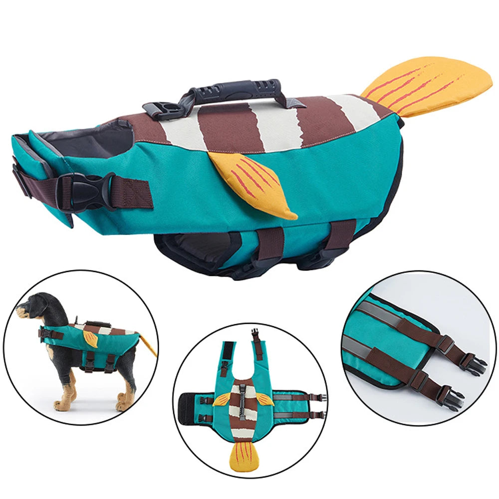Dog Life Jacket Swimming Safety Vest for Small Medium Large Dogs