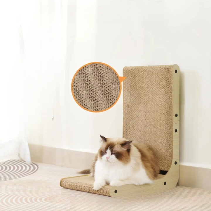 Cat Scratching Post Large L-Shape Cardboard Scraper Pet Toy