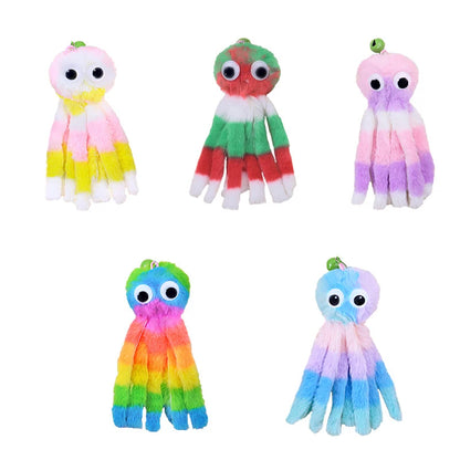 Interactive Cat Octopus Toy - Hanging Plush Kitten Entertainment