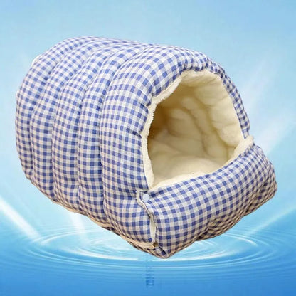 Foldable Winter Pet Bed For Cats Dogs - Thickened Semi-Enclosed Design