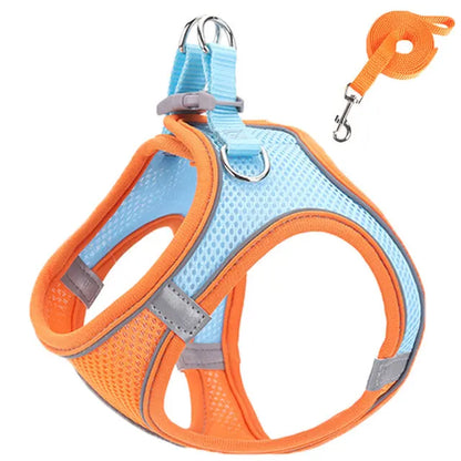Cat Harness Reflective Pet Leash Set Adjustable For Small Dogs