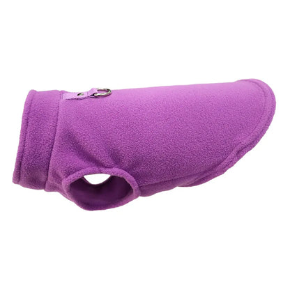 Warm Fleece Dog Jacket Vest With D-Ring For Small Dogs And Cats
