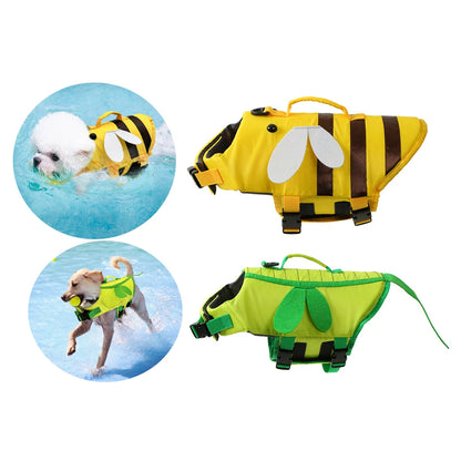Dog Life Jacket For Swimming Safety - Pet Flotation Vest With Handle