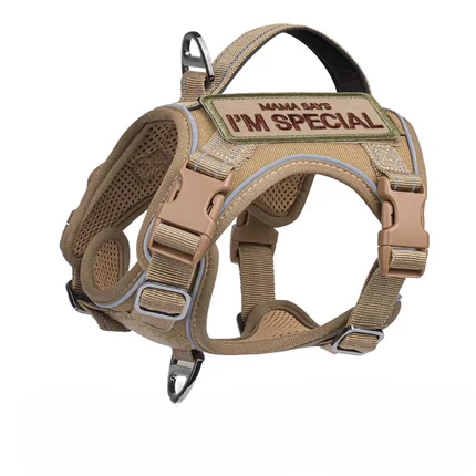 Tactical Dog Harness For Small Dogs With Handle And Reflective Vest