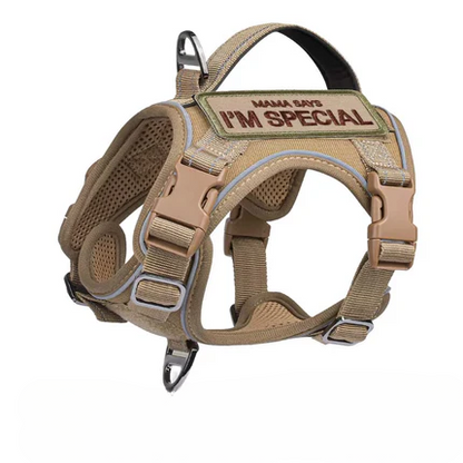 Tactical Dog Harness For Small Dogs With Handle And Reflective Vest
