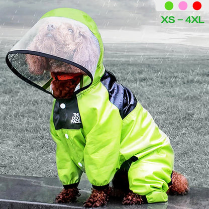 Pet Dog Raincoat Waterproof Jacket - The Dog Face Design