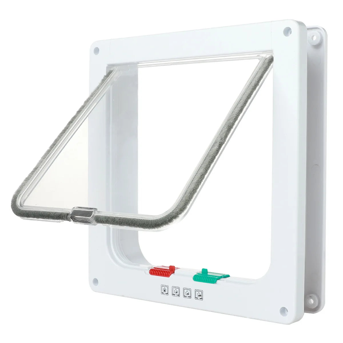 Cat Flap Door With 4-Way Lock - Pet Gate For Cats And Small Dogs