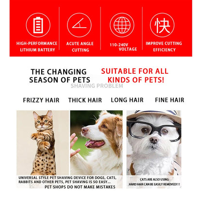 Electric Pet Clipper Grooming Kit For Dogs And Cats Professional