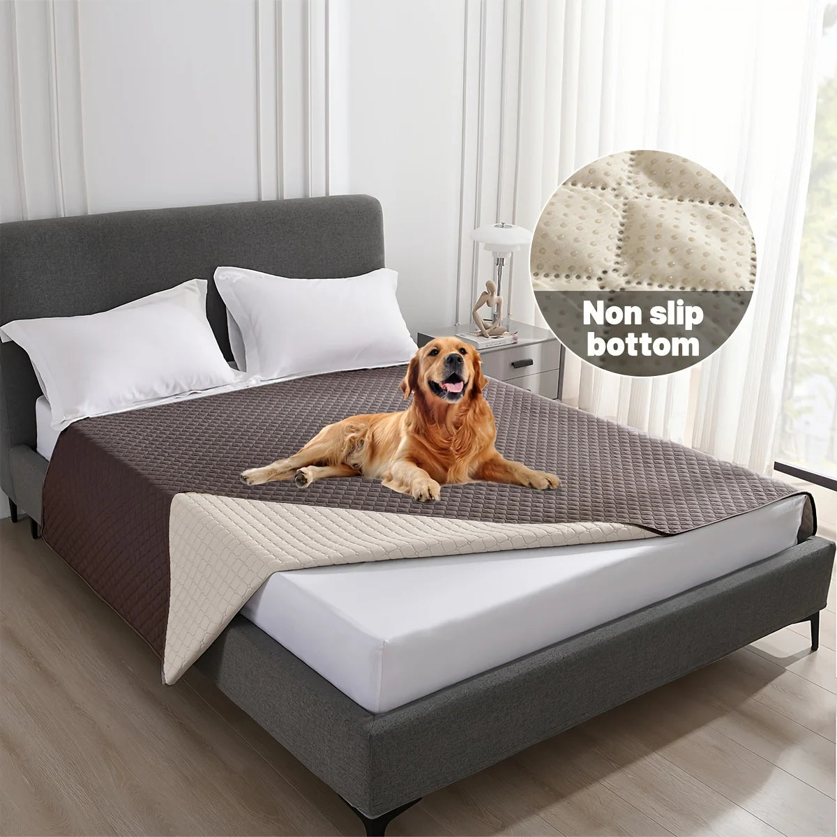 Waterproof Dog Bed Cover - Anti-Leak Pet Blanket For Furniture