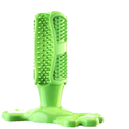 Pet Dog Cactus Interactive Rubber Chew Toy Toothbrush Treat Dispenser