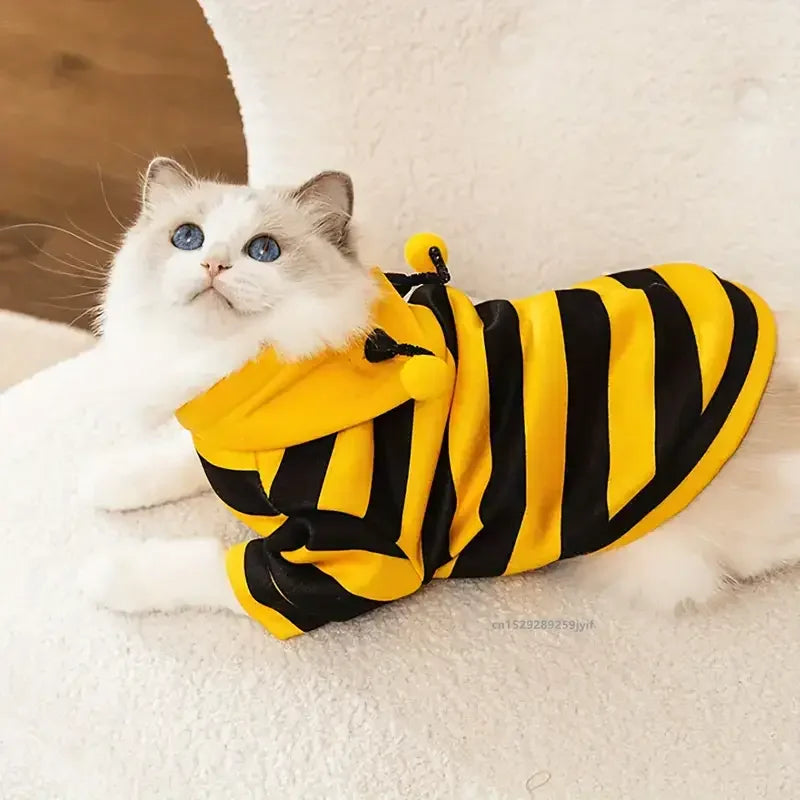Bee Pet Puppy Winter Coat - Warm Dog Hoodie Costume For Small Dogs