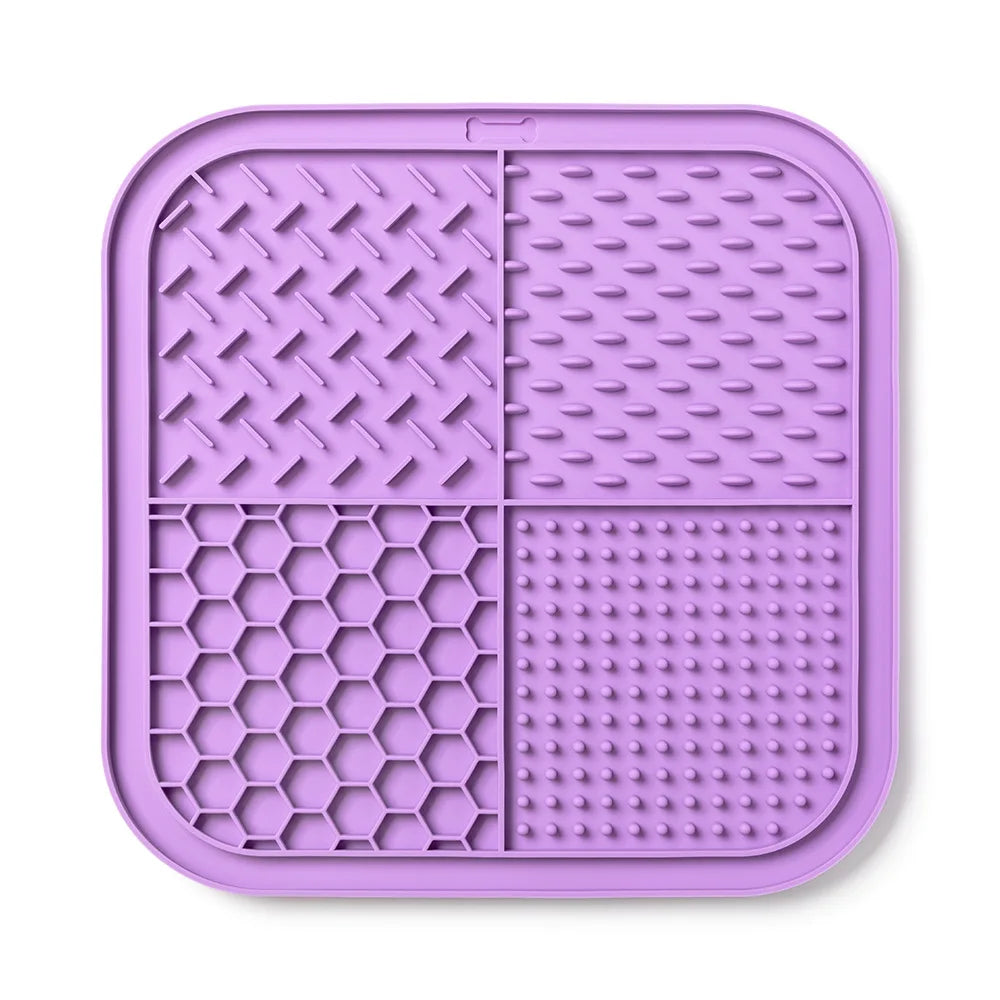 Pet Silicone Lick Mat For Dogs Cats Slow Feeding Training Plate