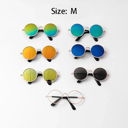 Vintage Round Cat Sunglasses For Small Dogs And Cats Photo Props