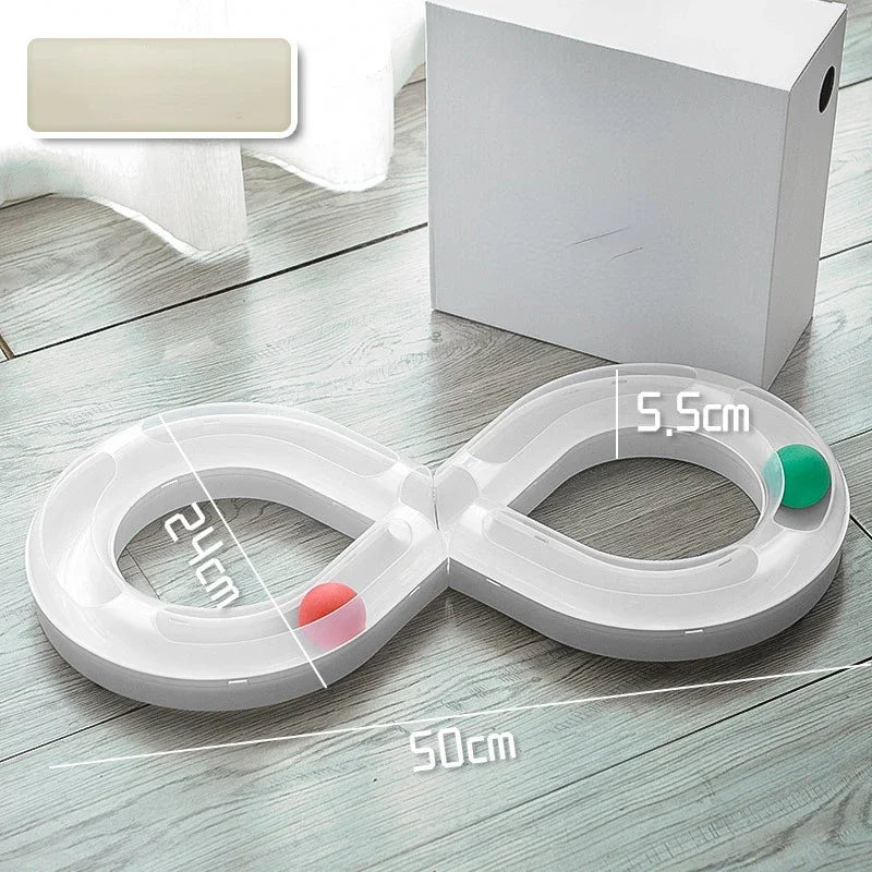 Interactive Cat Turntable Toy Set With Tunnel And Teasing Stick