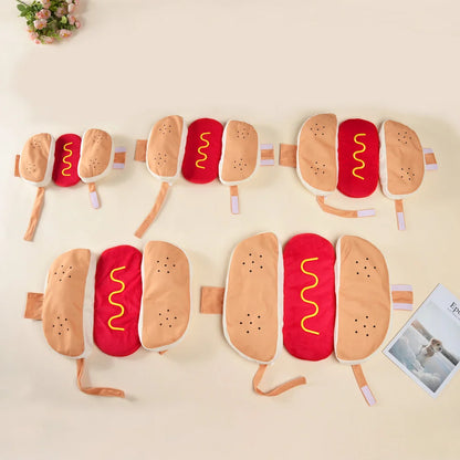 Cute Pet Dog Hot Dog Costume Halloween Cosplay Clothes