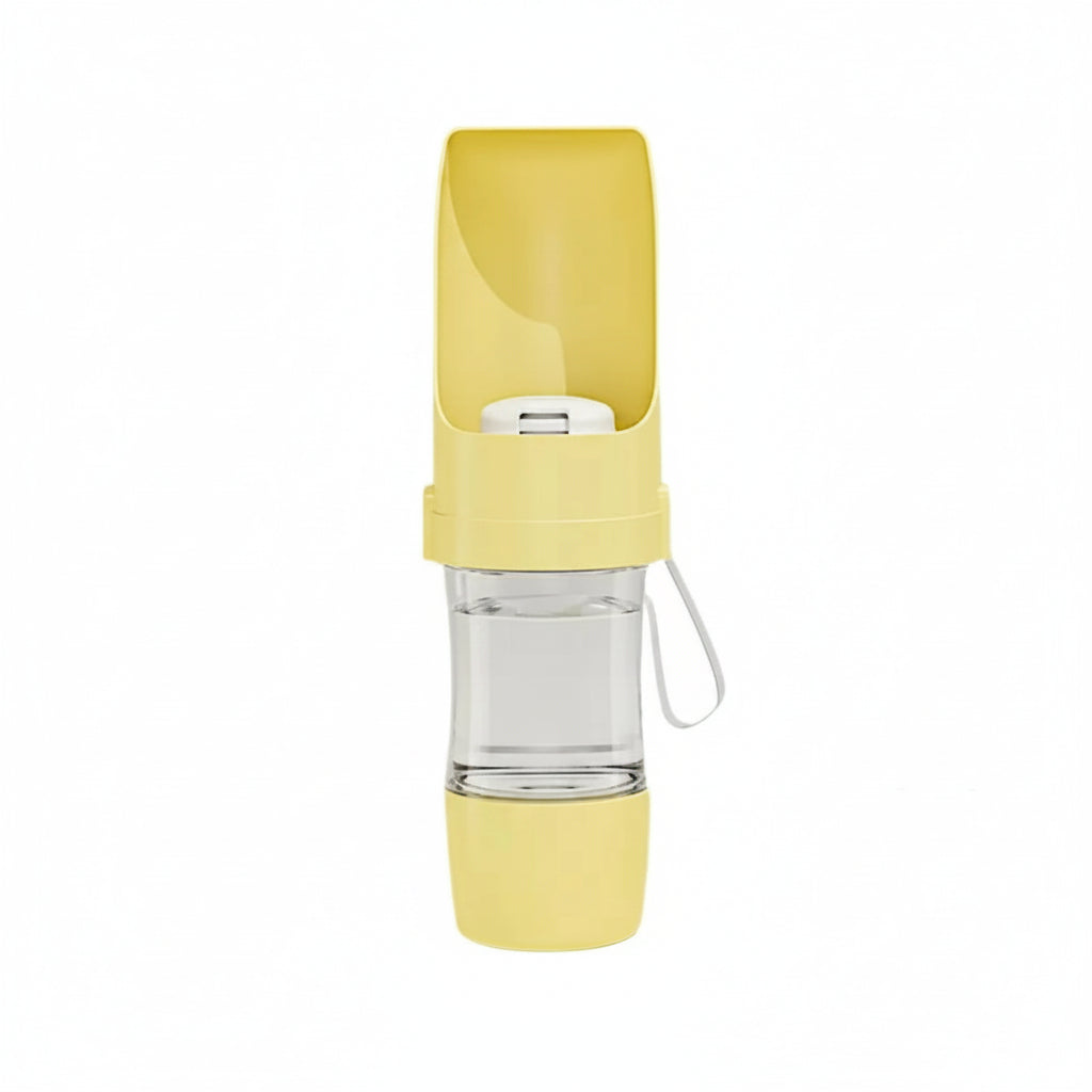 Portable Dog Water Bottle With Food Storage For Travel Pets
