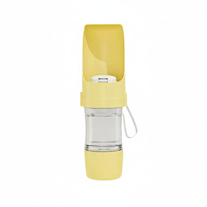 Portable Dog Water Bottle With Food Storage For Travel Pets