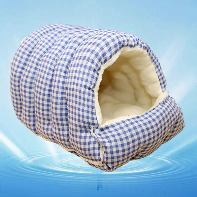 Foldable Winter Pet Bed For Cats Dogs - Thickened Semi-Enclosed Design