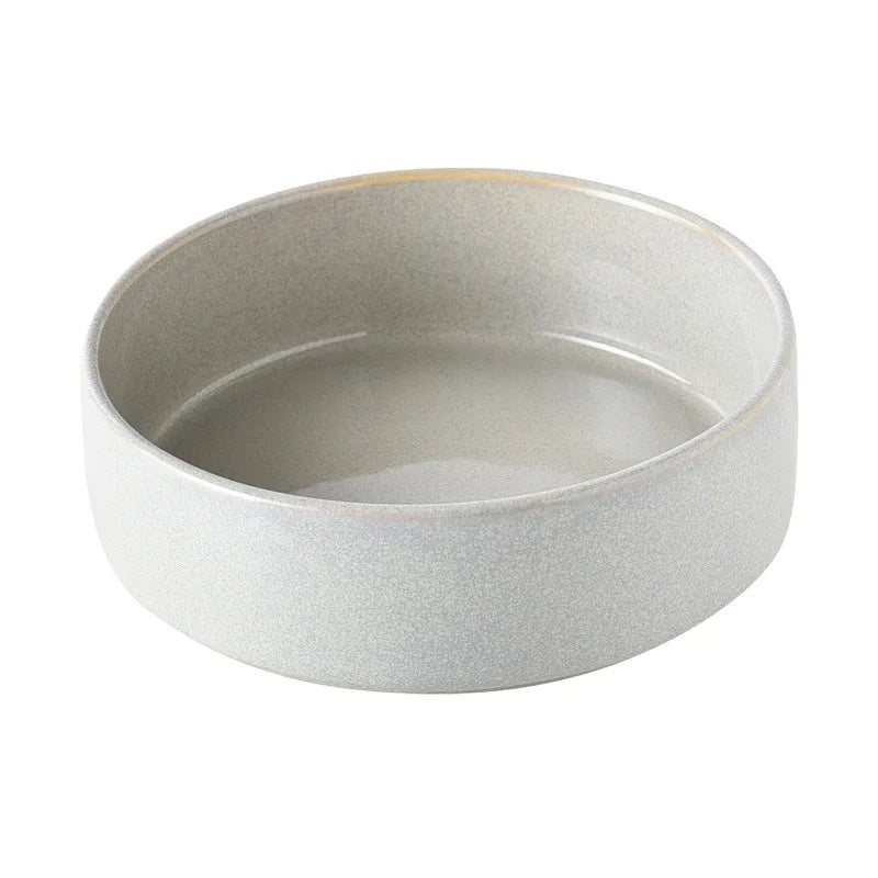 Japanese Ceramic Pet Bowl Set With Slow Feeder And Wood Stand