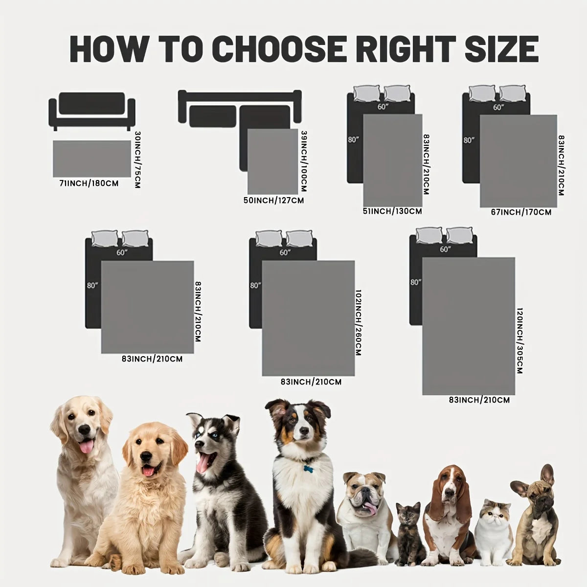 Waterproof Dog Bed Cover - Anti-Leak Pet Blanket For Furniture