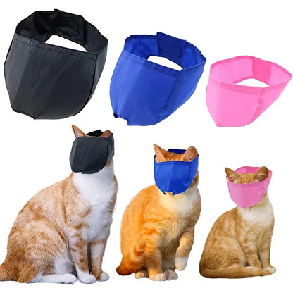 Cat Anti-Bite Muzzle Breathable Nylon Grooming Restraint Hood