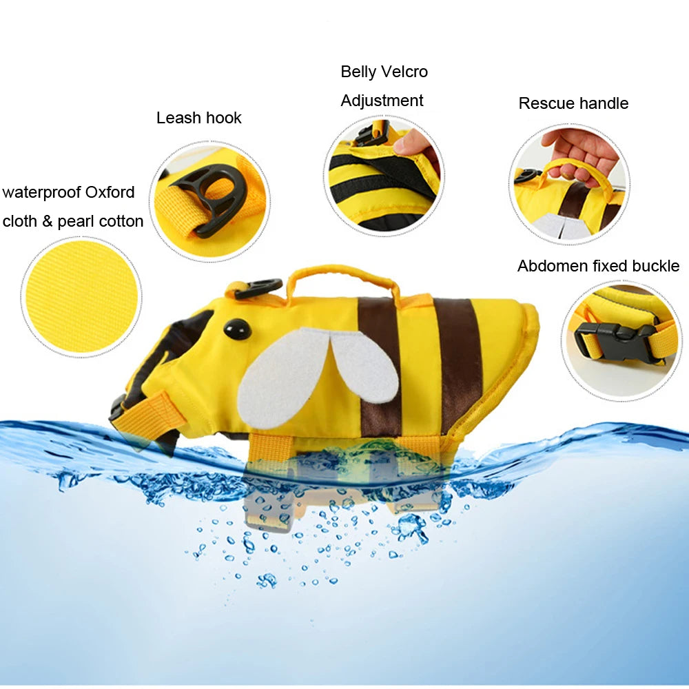 Dog Life Jacket For Swimming Safety - Pet Flotation Vest With Handle