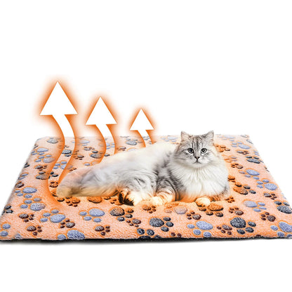 Self Warming Cat Bed With Claw Print Pattern For Indoor Pets