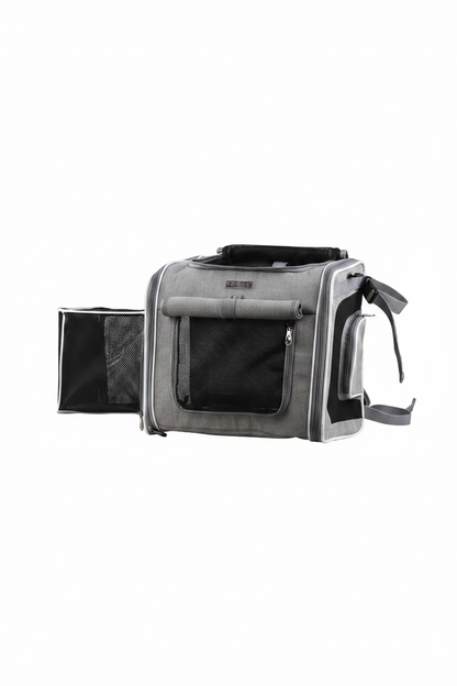 Dog Cat Bike Basket Expandable Pet Carrier Backpack 4 Doors