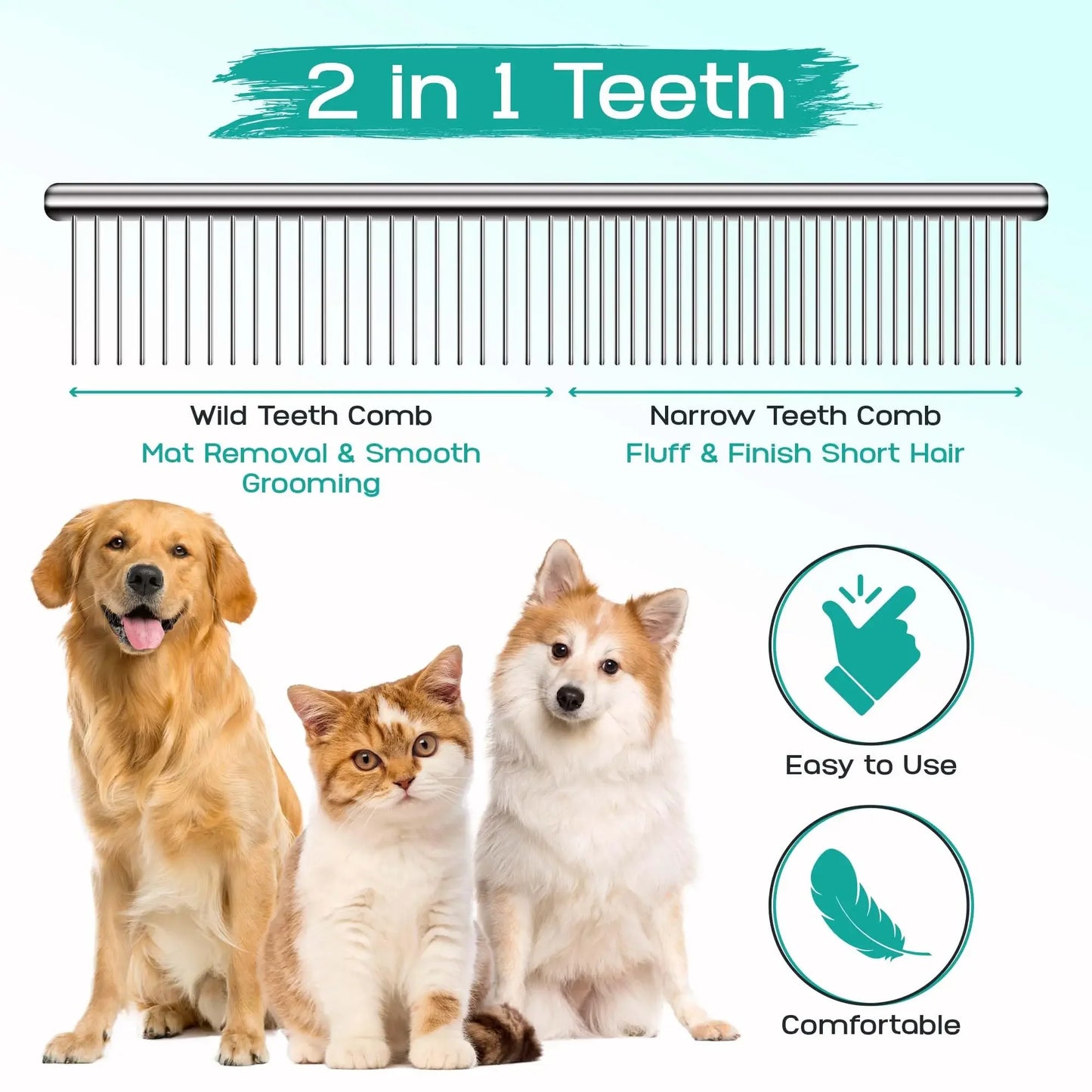 5 In 1 Professional Dog Grooming Scissors Set With Safety Tips