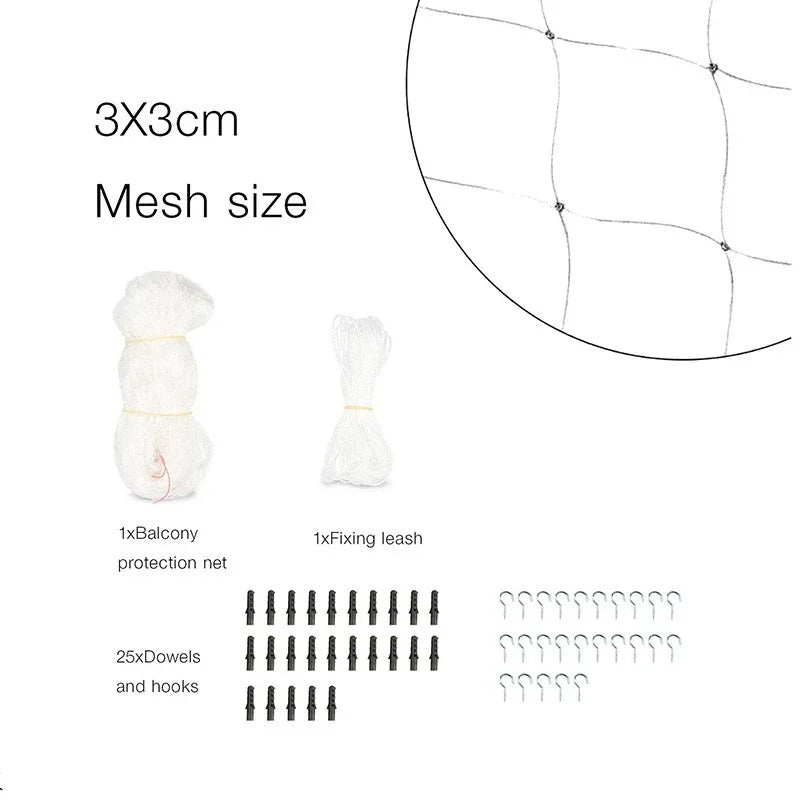 Pet Safety Net - Cat Dog Protective Cover For Balcony Garden