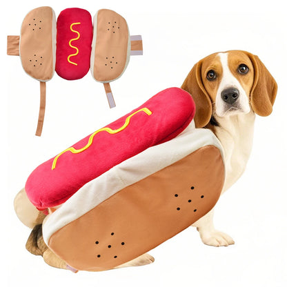 Halloween Hot Dog Costume For Small Dogs And Cats - Funny Pet Dress