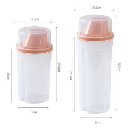 Dog Food Storage Container with Scale - Transparent Pet Food Dispenser