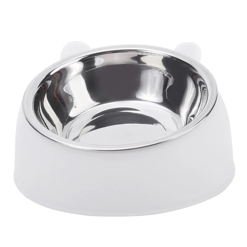 Cat Bowl Inclined Stainless Steel Pet Feeding Bowl Set